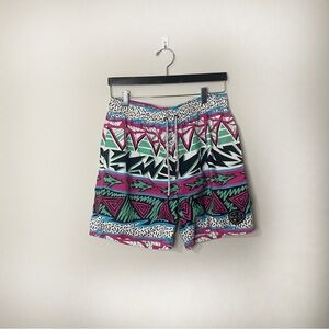 [Maui & Sons] Vintage Graphic Colorful Pool Swim Shorts